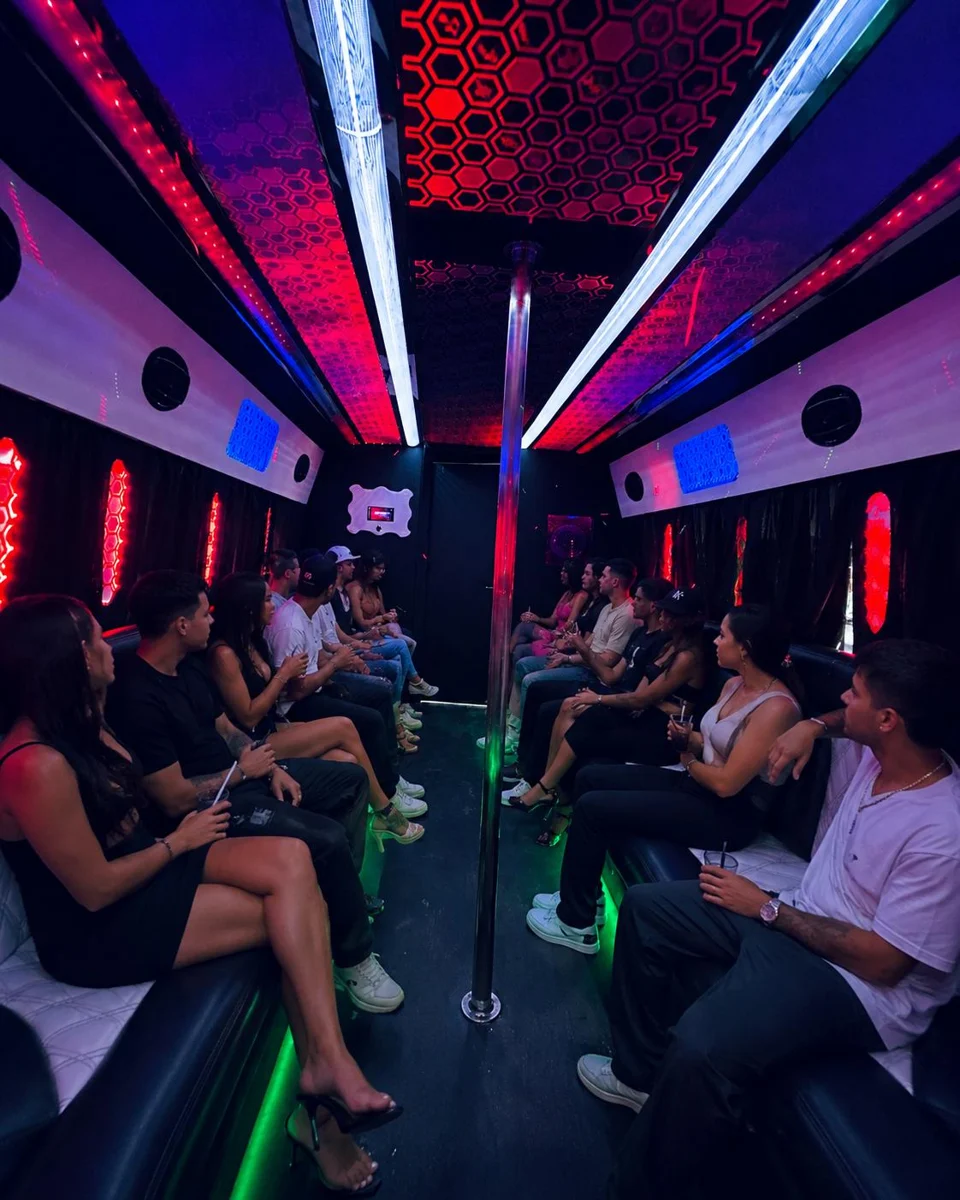 Celebration in the bus